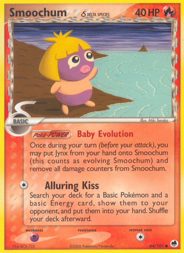 Smoochum δ 64/101 Common | Dragon Frontiers | Pokemon Card