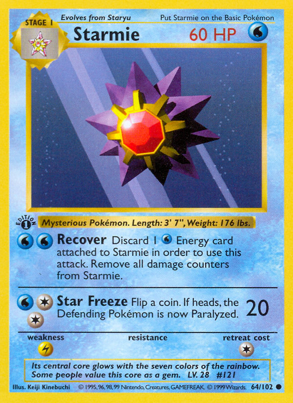 Starmie 64/102 Common | Base | Pokemon Card