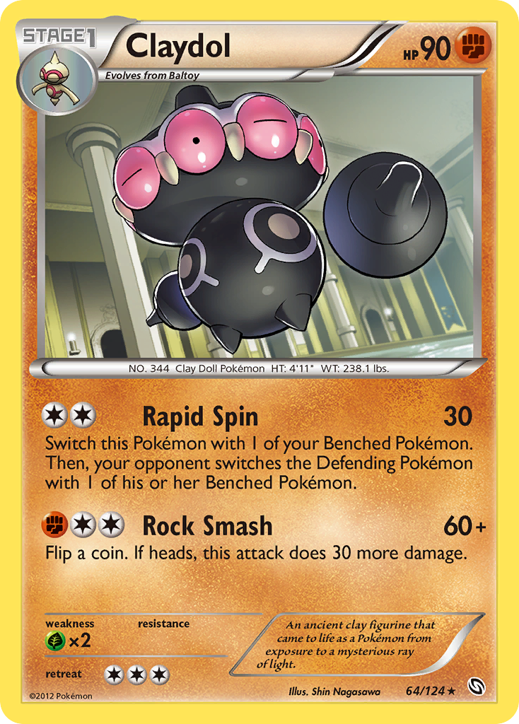 Claydol 64/124 Rare | Dragons Exalted | Pokemon Card