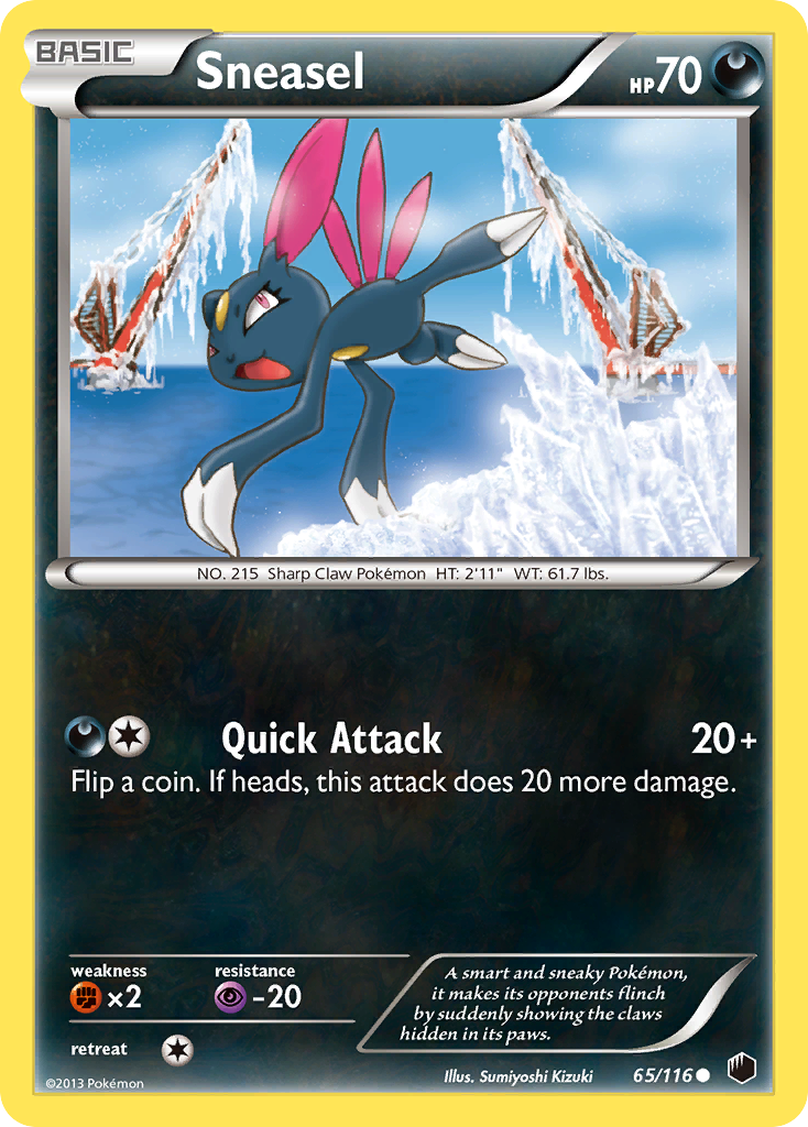 Sneasel 65/116 Common | Plasma Freeze | Pokemon Card