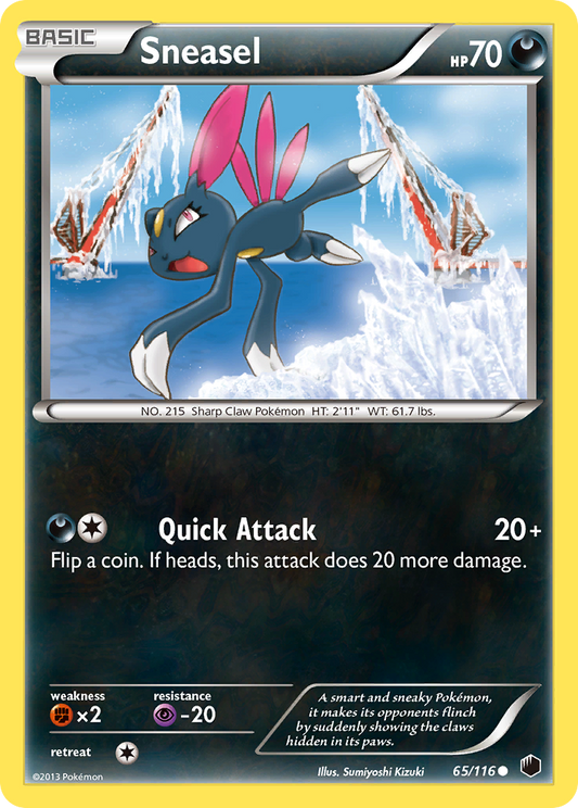 Sneasel 65/116 Common | Plasma Freeze | Pokemon Card