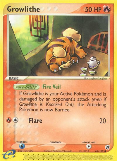 Growlithe 65/100 Common | Sandstorm | Pokemon Card