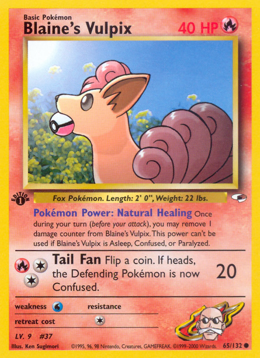Blaine's Vulpix 65/132 Common | Gym Heroes | Pokemon Card