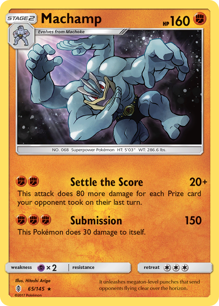 Machamp 65/145 Rare Holo | Guardians Rising | Pokemon Card