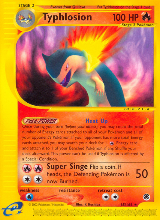 Typhlosion 65/165 Rare | Expedition Base Set | Pokemon Card