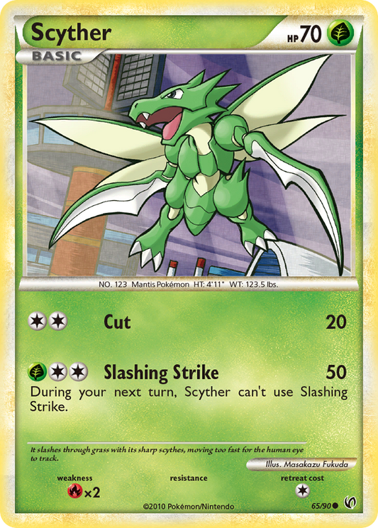 Scyther 65/90 Common | HS—Undaunted | Pokemon Card