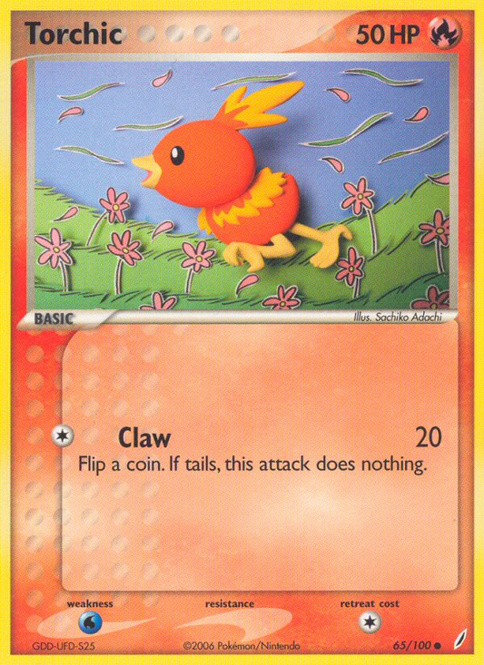 Torchic 65/100 Common | Crystal Guardians | Pokemon Card