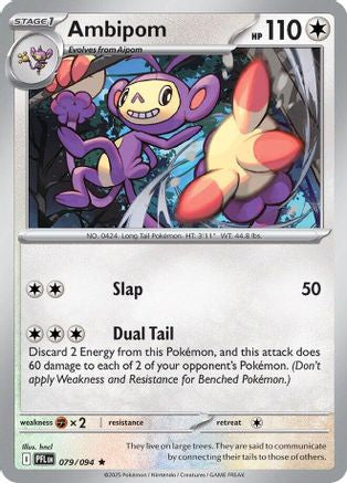 Ambipom 79/94 Reverse Holo | Phantasmal Flames | Pokemon Card