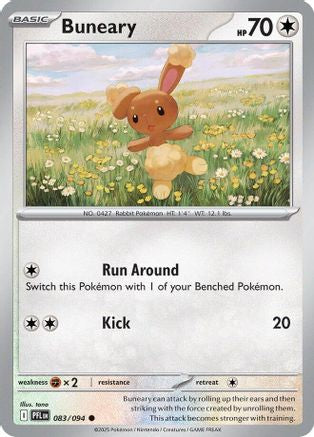Buneary 83/94 Reverse Holo | Phantasmal Flames | Pokemon Card