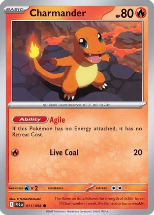 Charmander 11/94 Reverse Holo | Phantasmal Flames