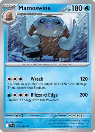 Mamoswine 25/94 Reverse Holo | Phantasmal Flames | Pokemon Card