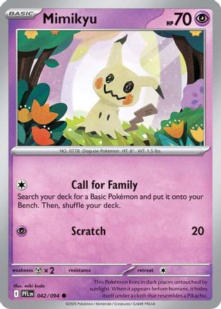 Mimikyu 42/94 Reverse Holo | Phantasmal Flames | Pokemon Card