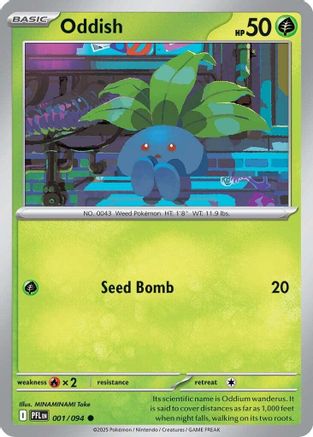 Oddish 1/94 Reverse Holo | Phantasmal Flames | Pokemon Card