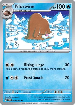 Piloswine 24/94 Reverse Holo | Phantasmal Flames | Pokemon Card