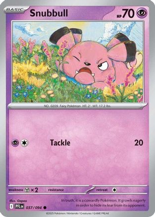 Snubbull 37/94 Reverse Holo | Phantasmal Flames | Pokemon Card