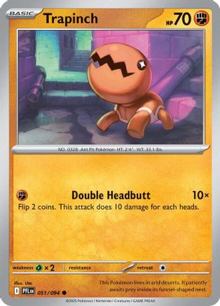 Trapinch 51/94 Reverse Holo | Phantasmal Flames | Pokemon Card