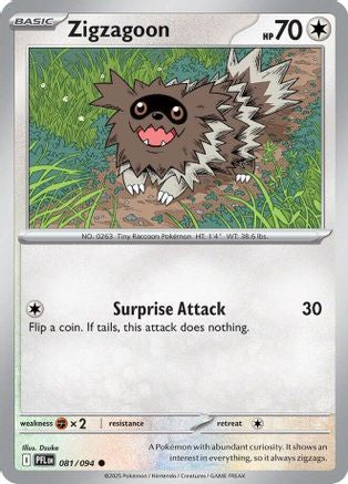 Zigzagoon 81/94 Reverse Holo | Phantasmal Flames | Pokemon Card