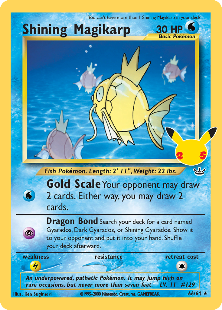 Shining Magikarp 66/25 Classic Collection | Celebrations: Classic Collection | Pokemon Card