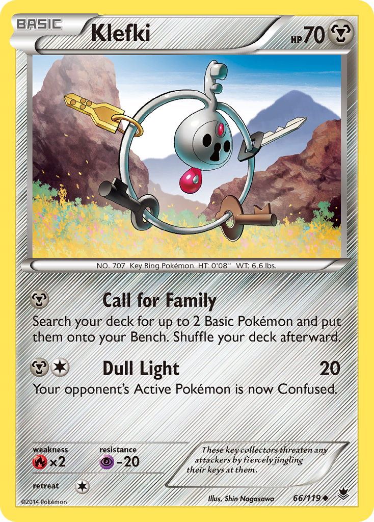 Klefki 66/119 Uncommon | Phantom Forces | Pokemon Card