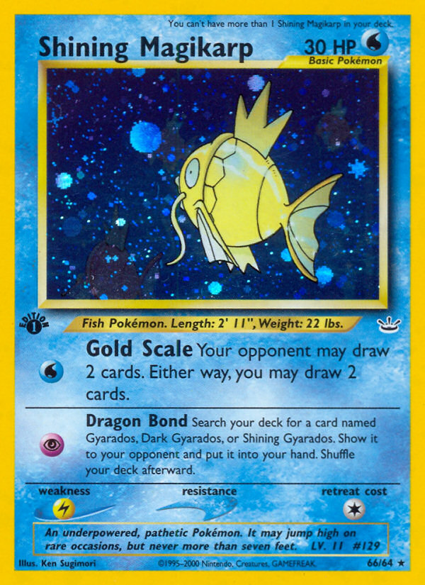 Shining Magikarp 66/64 Rare Shining | Neo Revelation | Pokemon Card