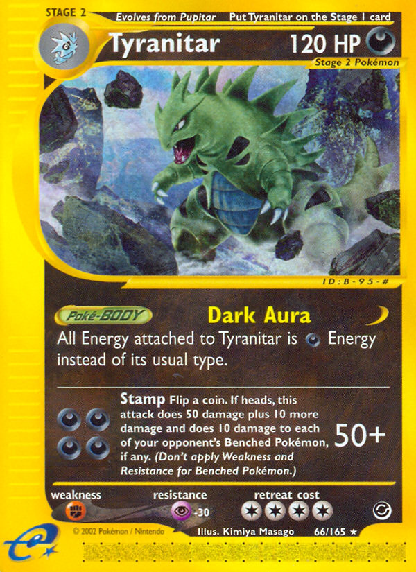 Tyranitar 66/165 Rare | Expedition Base Set | Pokemon Card