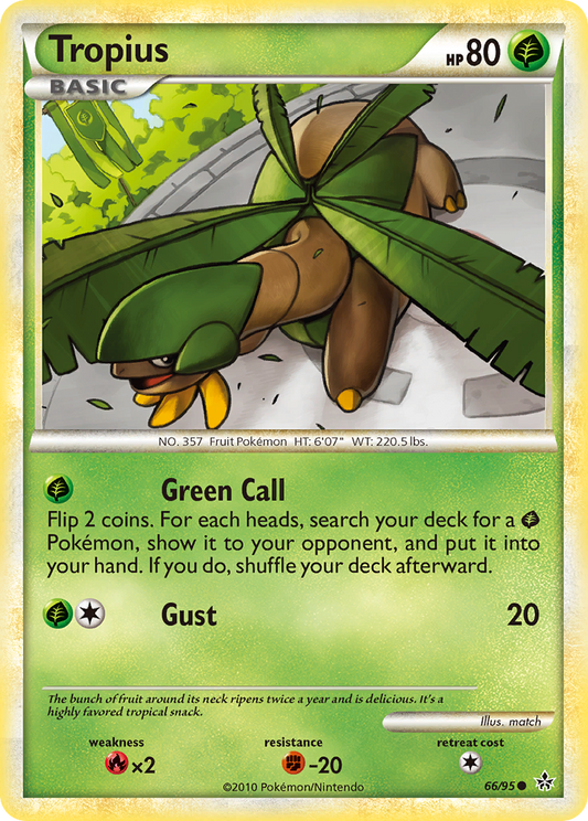 Tropius 66/95 Common | HS—Unleashed | Pokemon Card