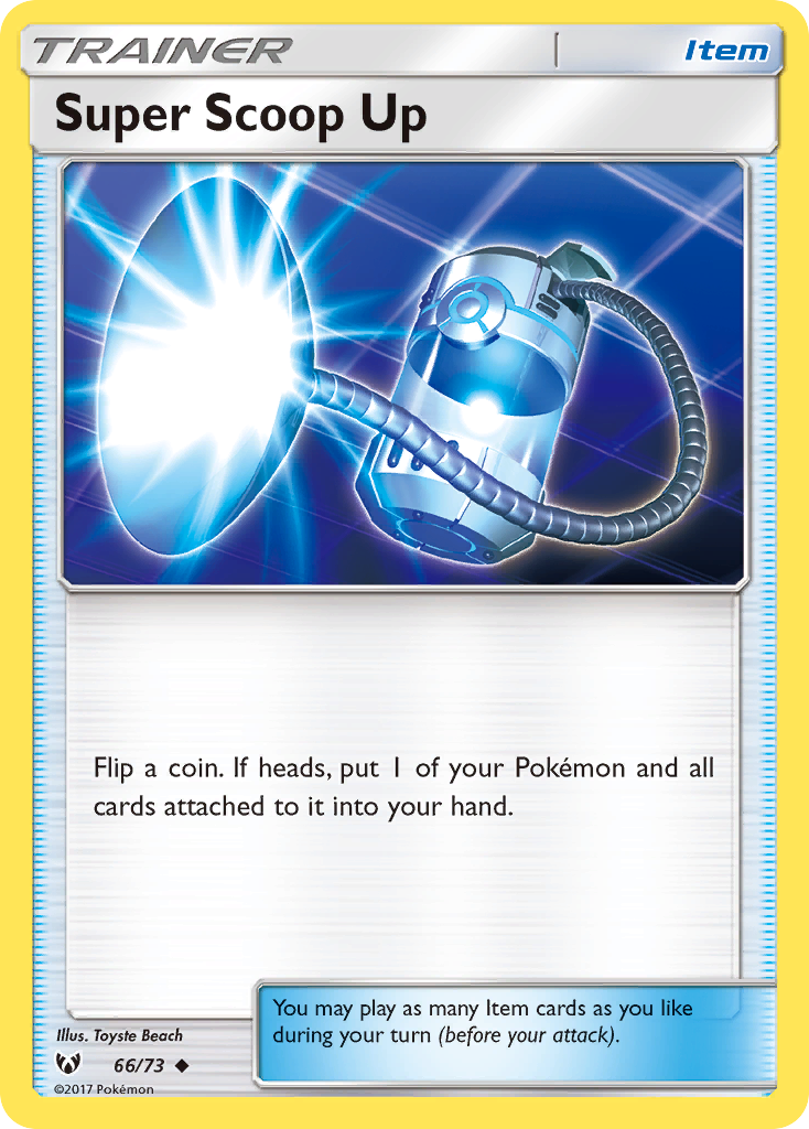 Super Scoop Up 66/73 Uncommon | Shining Legends | Pokemon Card