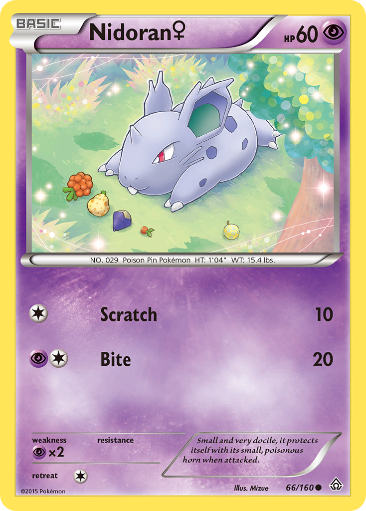 Nidoran ♀ 66/160 Common | Primal Clash | Pokemon Card