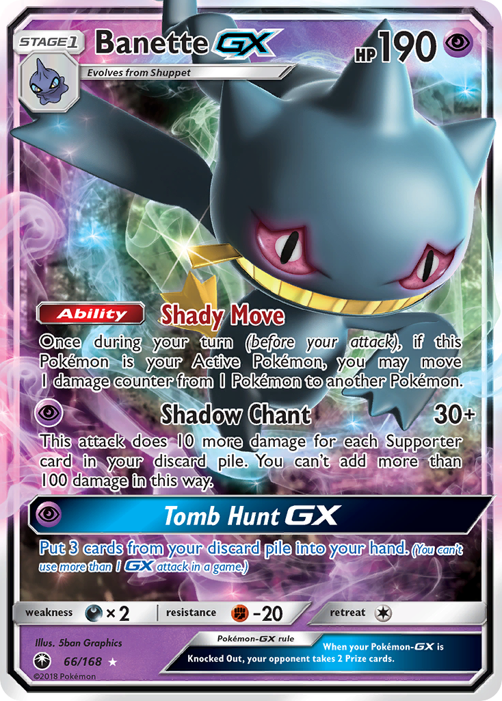 Banette-GX 66/168 Rare Holo GX | Celestial Storm | Pokemon Card
