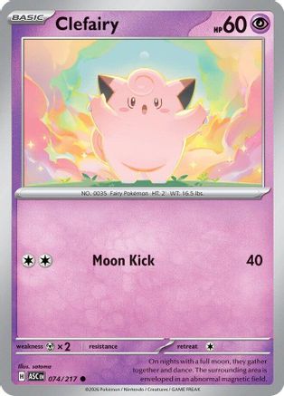 Clefairy 74/217 Reverse Holo | Ascended Heroes | Pokemon Card