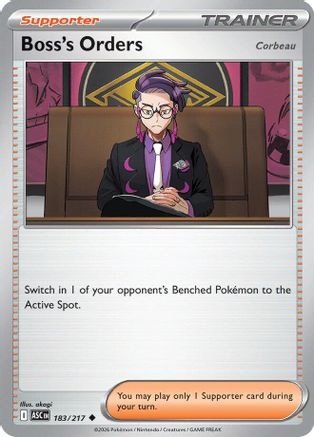 Boss's Orders 183/217 Reverse Holo | Ascended Heroes | Pokemon Card