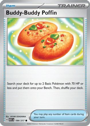 Buddy-Buddy Poffin 184/217 Reverse Holo | Ascended Heroes | Pokemon Card