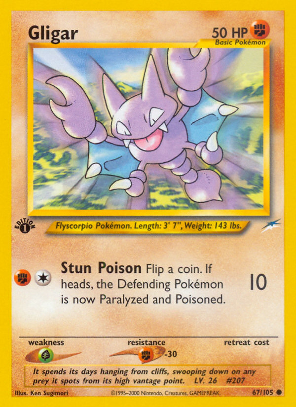 Gligar 67/105 Common | Neo Destiny | Pokemon Card