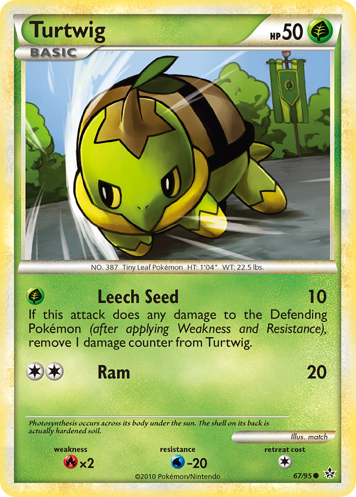 Turtwig 67/95 Common | HS—Unleashed | Pokemon Card