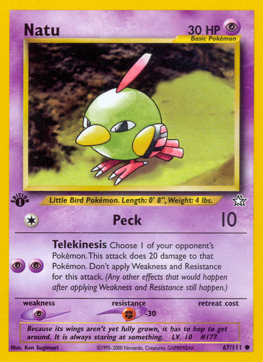 Natu 67/111 Common | Neo Genesis | Pokemon Card