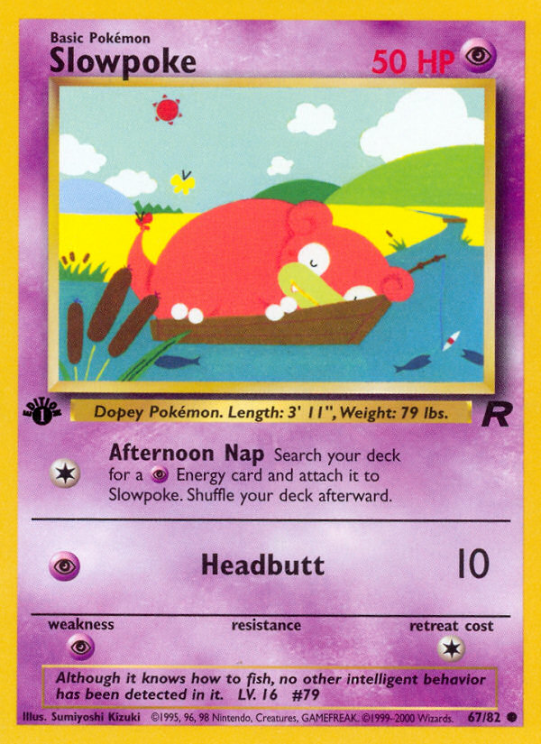 Slowpoke 67/82 Common | Team Rocket | Pokemon Card