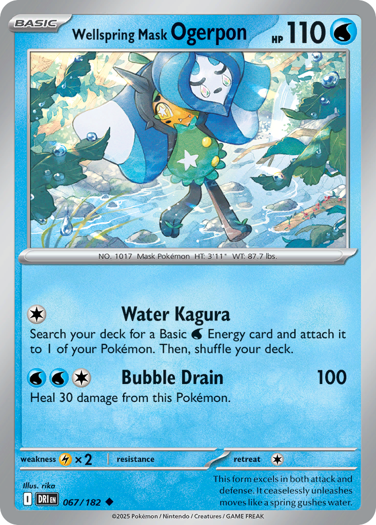 Wellspring Mask Ogerpon 67/182 Uncommon | Destined Rivals | Pokemon Card