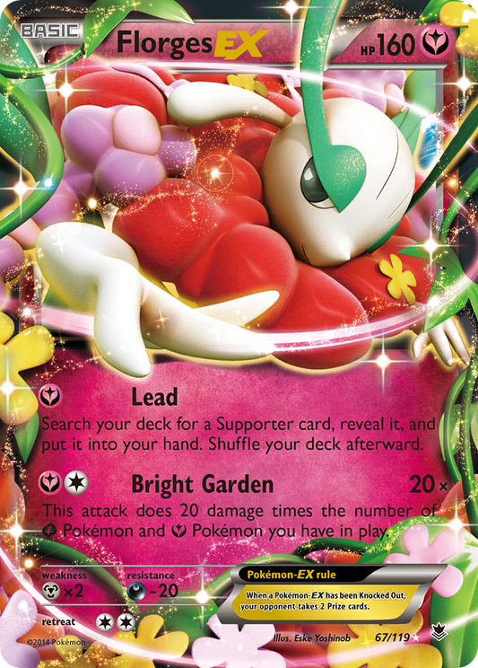 Florges-EX 67/119 Rare Holo EX | Phantom Forces | Pokemon Card