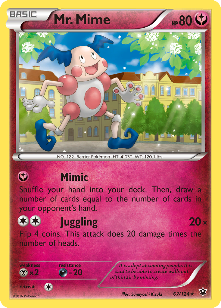 Mr. Mime 67/124 Rare | Fates Collide | Pokemon Card