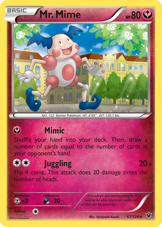 Mr. Mime 67/124 Rare | Fates Collide | Pokemon Card