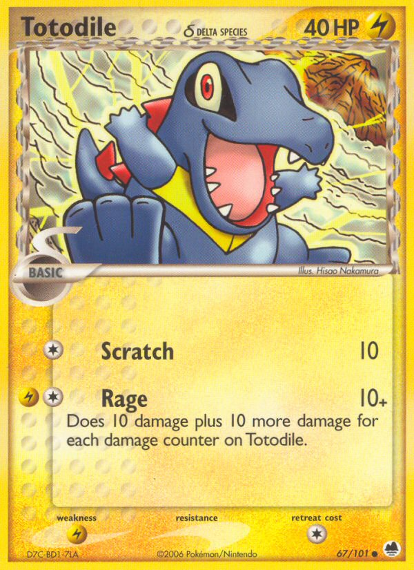 Totodile δ 67/101 Common | Dragon Frontiers | Pokemon Card
