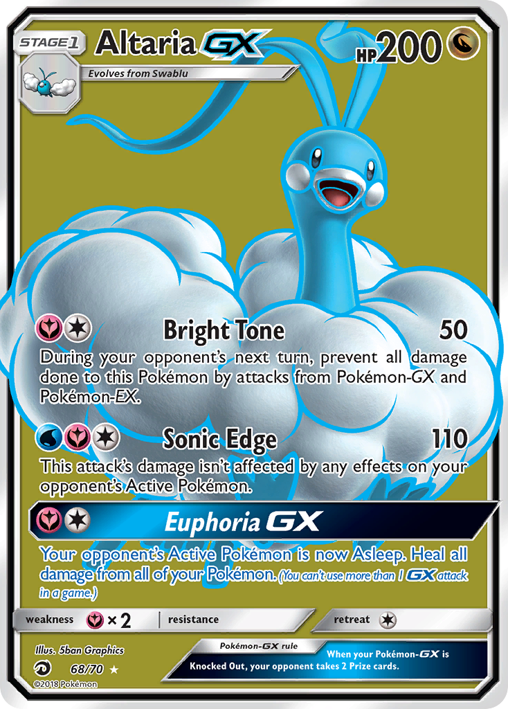 Altaria-GX 68/70 Rare Ultra | Dragon Majesty | Pokemon Card