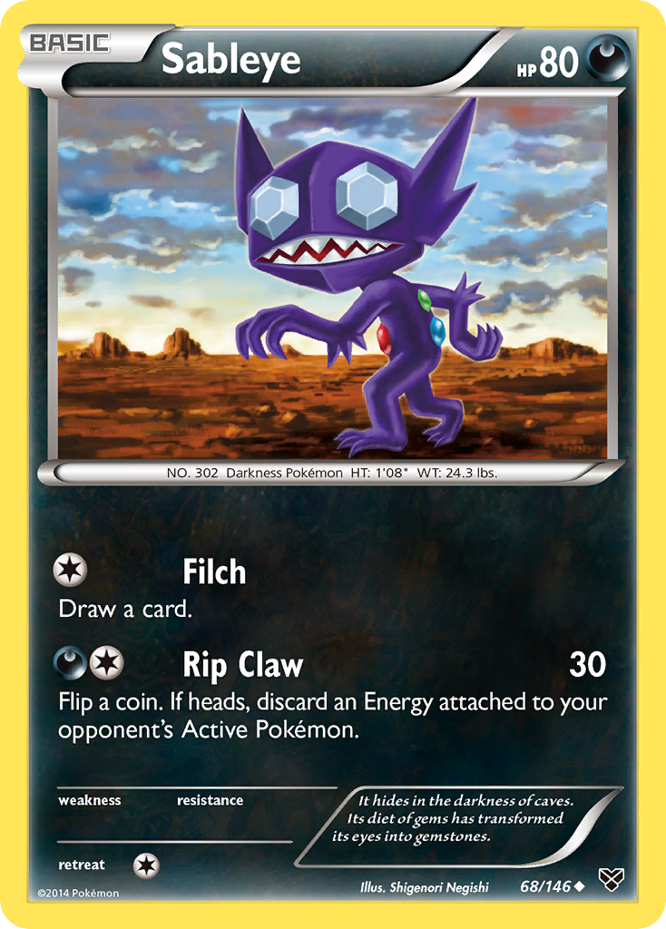 Sableye 68/146 Uncommon | XY | Pokemon Card