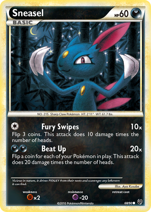 Sneasel 68/90 Common | HS—Undaunted | Pokemon Card