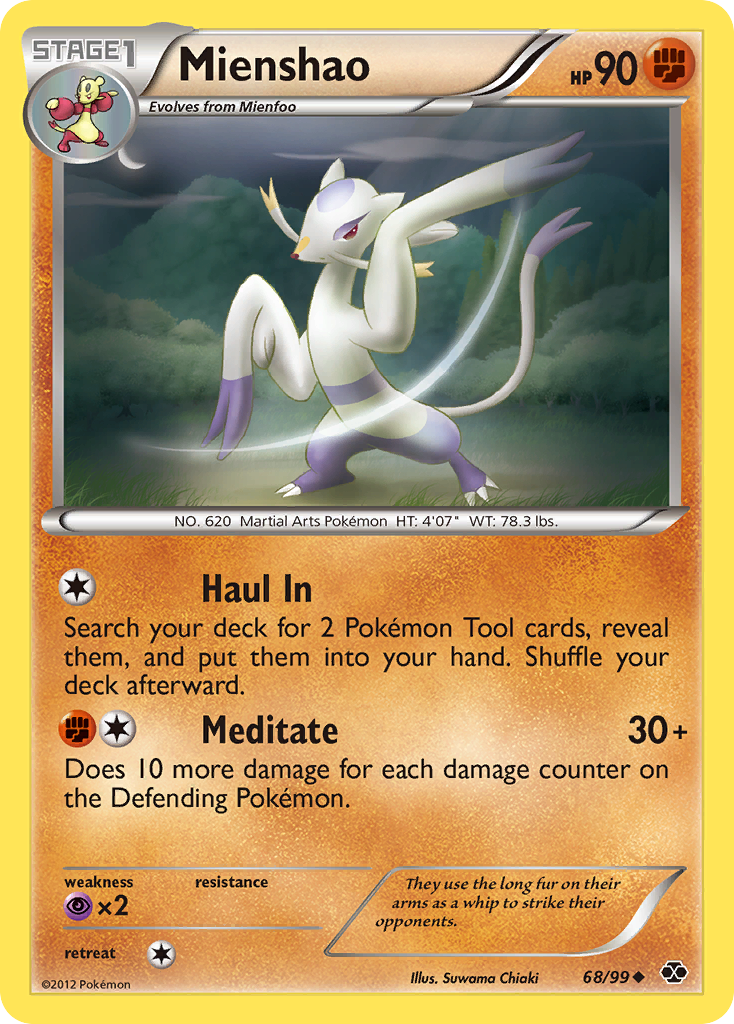 Mienshao 68/99 Uncommon | Next Destinies | Pokemon Card