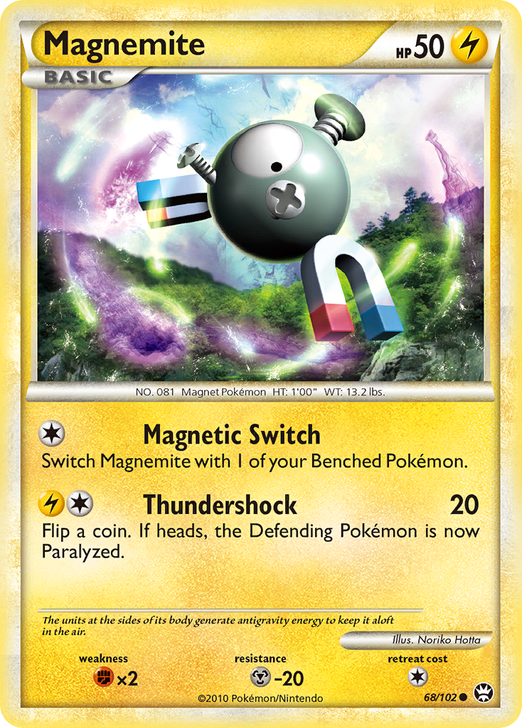 Magnemite 68/102 Common | HS—Triumphant | Pokemon Card