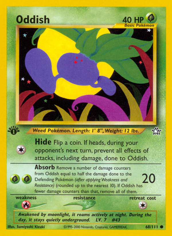 Oddish 68/111 Common | Neo Genesis | Pokemon Card
