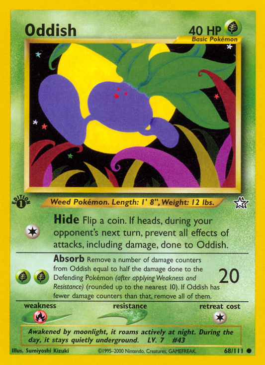 Oddish 68/111 Common | Neo Genesis | Pokemon Card