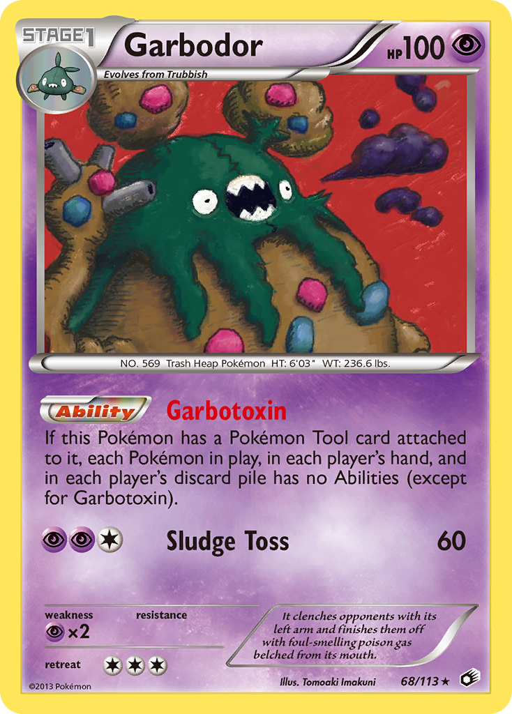 Garbodor 68/113 Rare Holo | Legendary Treasures | Pokemon Card