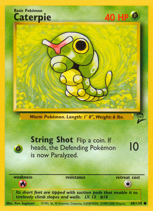Caterpie 68/130 Common | Base Set 2 | Pokemon Card